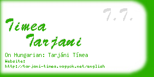 timea tarjani business card
