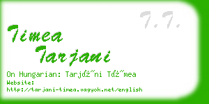 timea tarjani business card